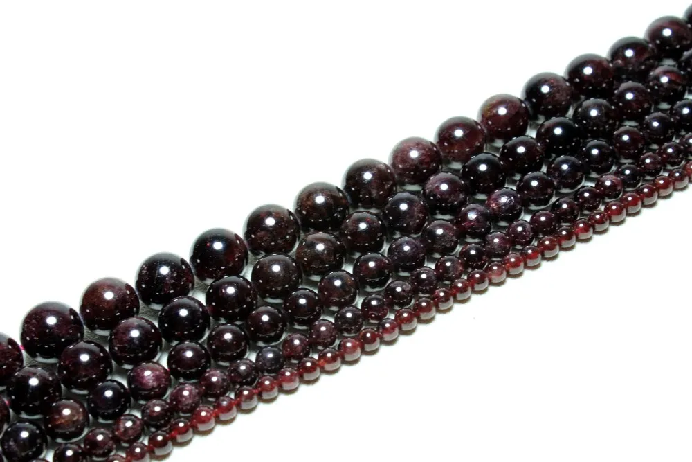 Натуральный темно-красный гранат Свободные Круглые бусины 4 6 8 10 12 мм нить 15 ''для самостоятельного изготовления ювелирных изделий браслет ожерелье 15,5''