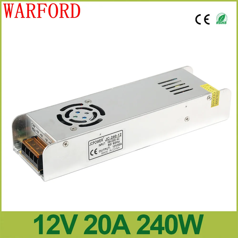 Светодиодный Питание DC12V 60 W 120 180 200 240 360 драйвер Мощность адаптер Освещение