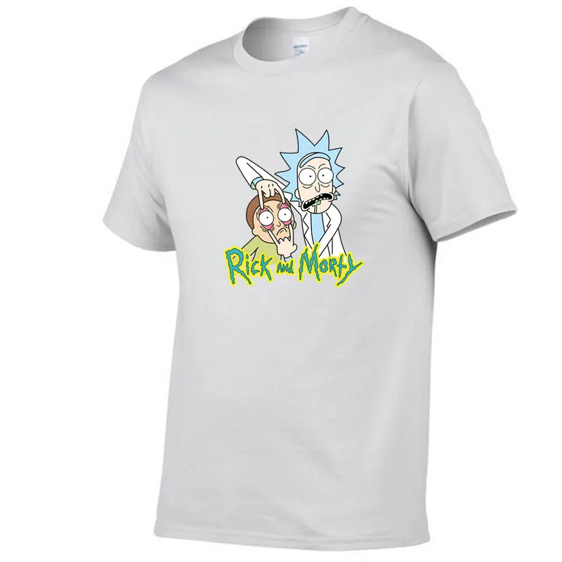 

Summer 2019 men's short-sleeved T-shirt, cotton-black large men's short-sleeved, printed with Rick and Betty. Funny T-sleeve