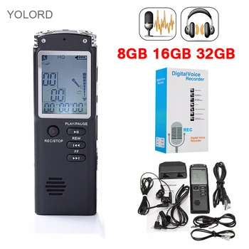 

8GB/16GB/32GB 1536kpbs Voice Recorder USB Professional 96 Hours Dictaphone Digital Audio Voice Recorder WAV,MP3 Player