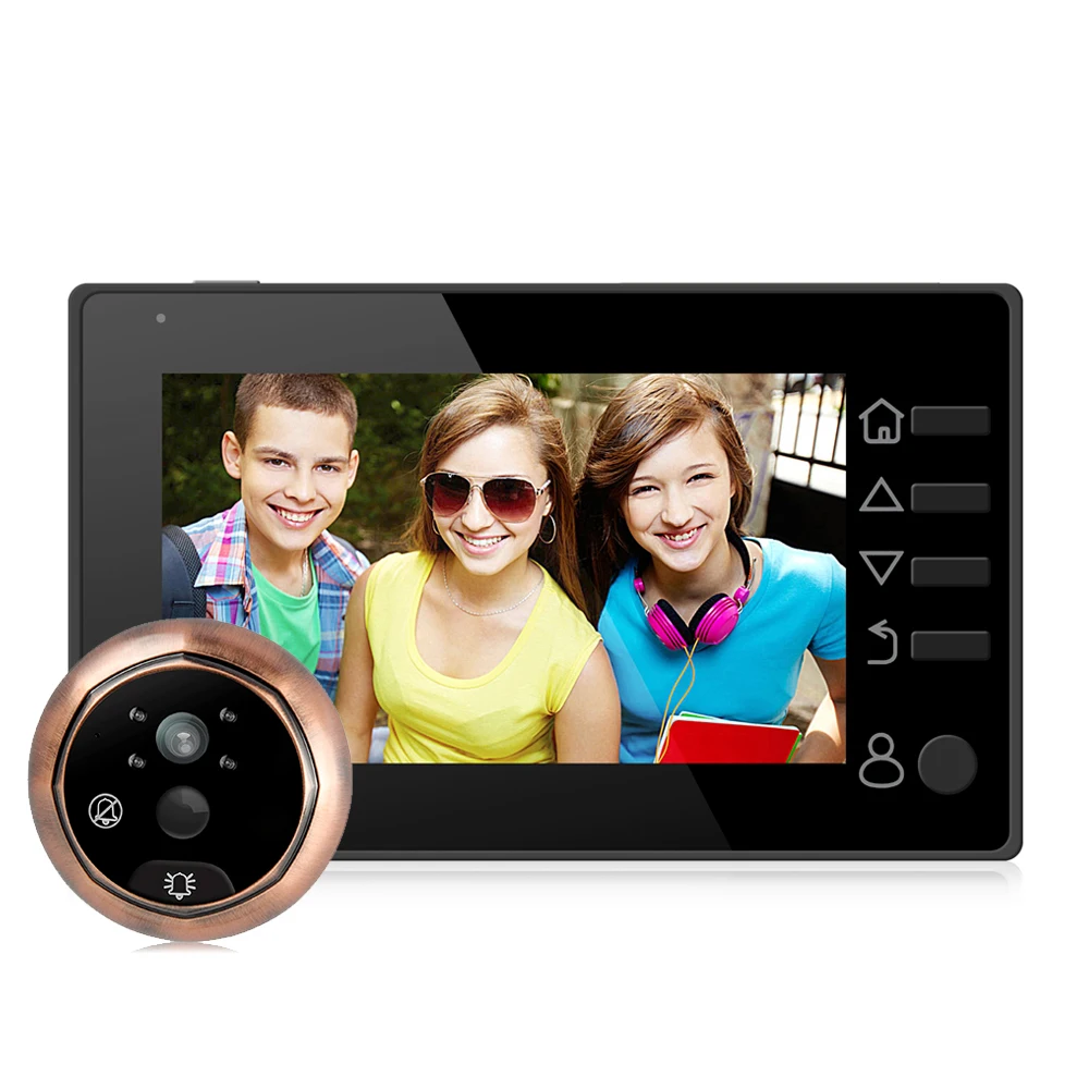 4-3-inch-TFT-LCD-Screen-Metal-Peephole-Camera-160-degrees-HD-3MP-pixels-Home-use