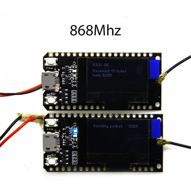 2 шт. TTGO LORA32 868/915 МГц SX1276 ESP32 oled-дисплей Bluetooth wifi плата разработки Lora - Цвет: 868MHz