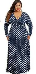 Длинное платье в горошек Пляжное Платье стиле бохо туника макси женское вечернее