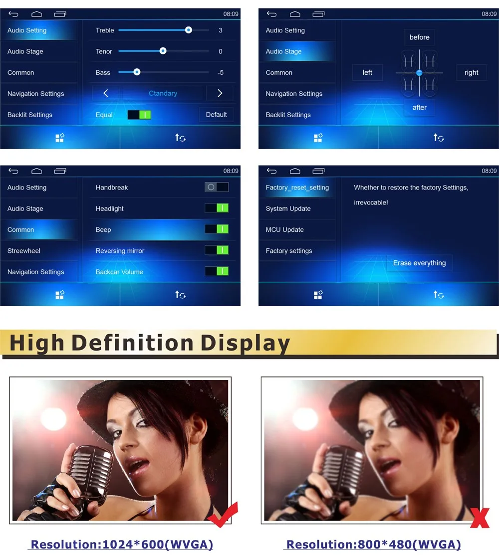 Clearance 7" Capacitive Touch Screen 1Din 1024*600 Android 5.1 Car Radio Stereo Universal For GPS Navigation BT Radio Stereo Audio Player 8