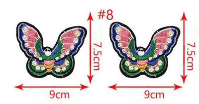 Голова тигра письмо бабочка цветок пчела птица вышитая нашивка-аппликация пришить на одежду пальто аксессуар - Цвет: 8