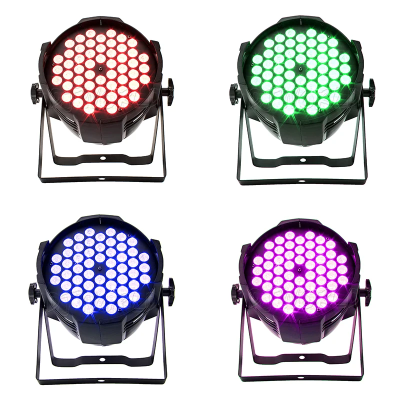 Светодиодный прожектор из алюминиевого сплава 54x9 Вт RGB 3в1 DMX512 проектор для атмосферного диско DJ музыка вечерние клубный танцпол