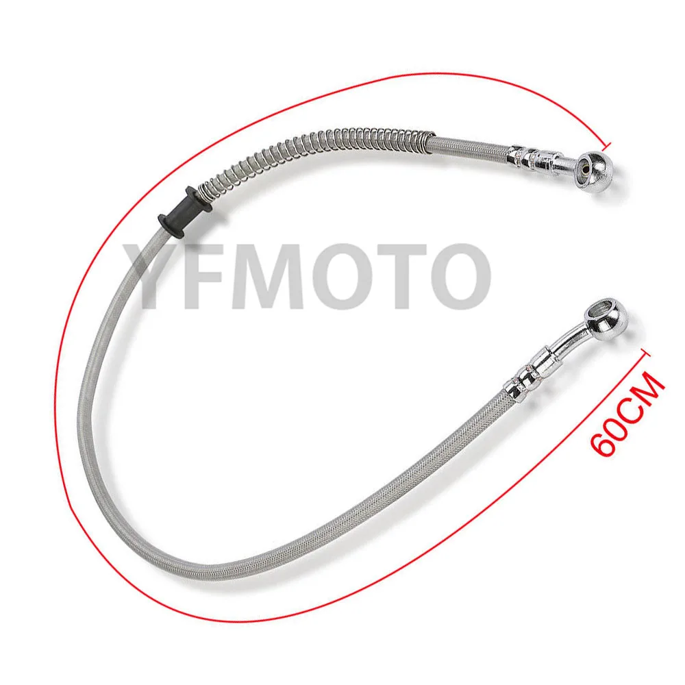 60cm Universal Motorcycle Brake Oil Hose Pipeline Stainless Steel Braided Brand New Aftermarket