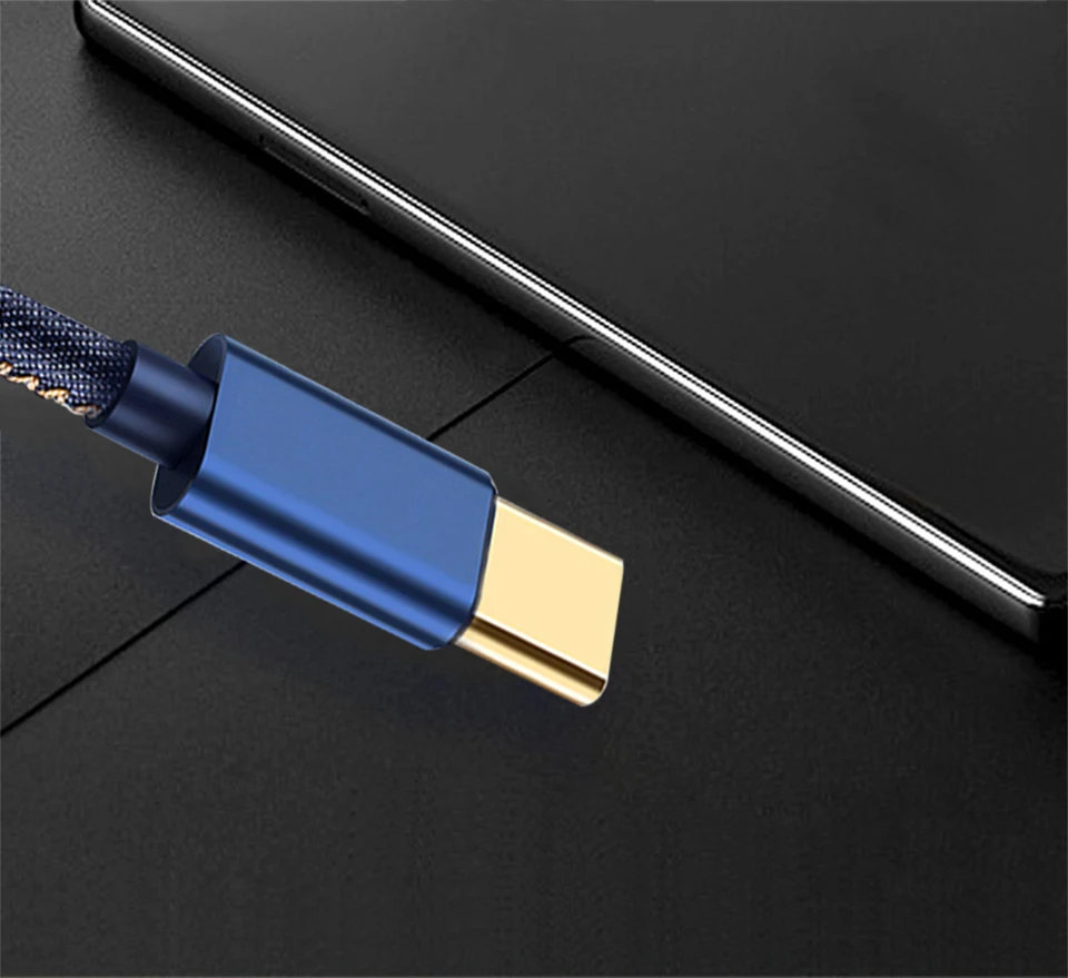 Cowboy Braided Gold-plated Plug Fast Charge Data Cable Micro USB Type C Cables For Samsung Sony Xiaomi Huawei usb Charger (5)