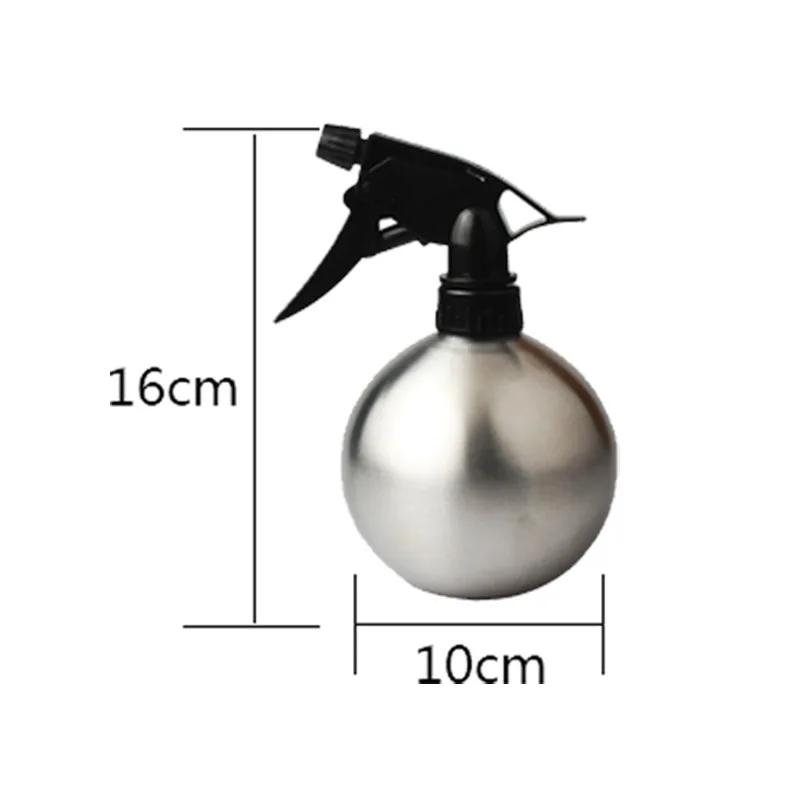 1pc 500ml Stainless steel watering can small spherical spray pot corrosion resistant