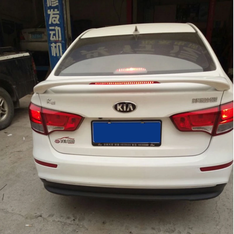 use for Kia RIO K2 spoiler 2012-2015 RIO K2 Spoiler with light High Quality ABS Material Car Rear Wing Primer Color Rear Spoiler use for Kia RIO K2 spoiler 2012-2015 RIO K2 Spoiler with light High Quality ABS Material Car Rear Wing Primer Color Rear Spoiler