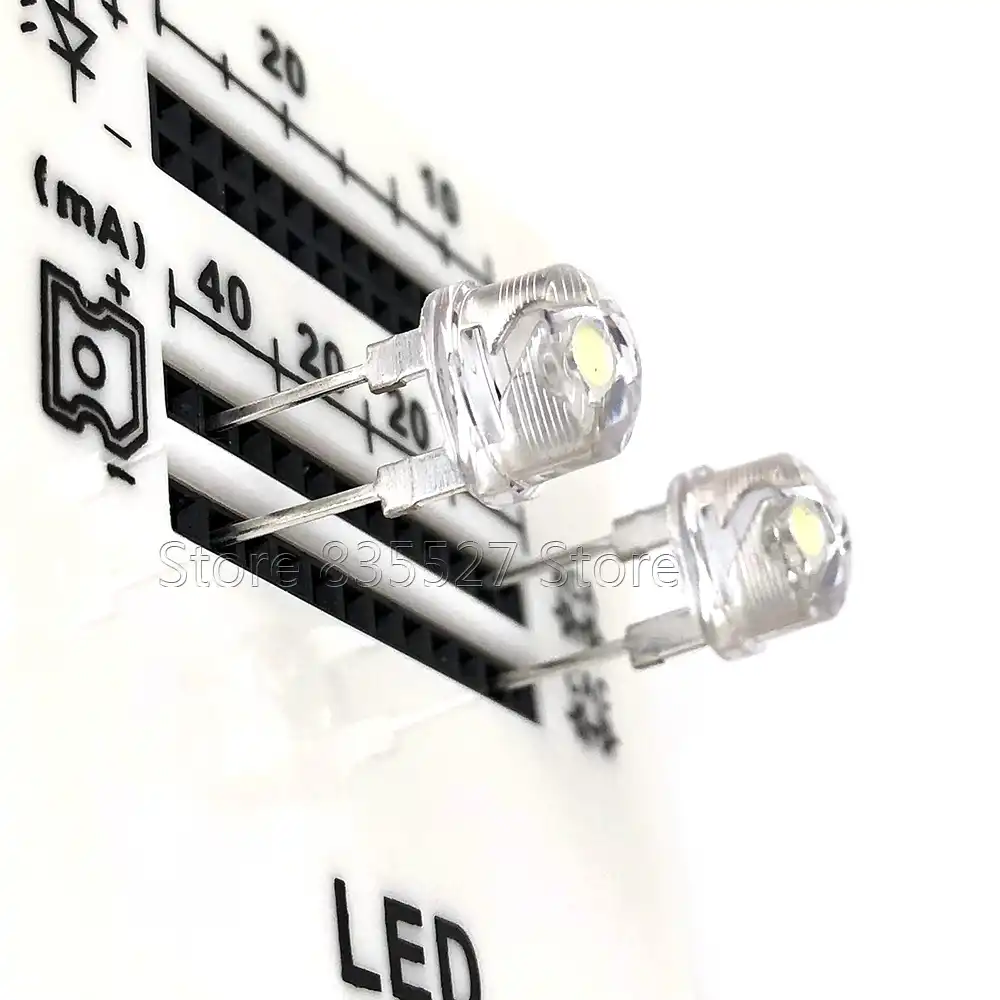 Nuevo 50 un. 8mm 0.5W Blanco Sombrero de Paja LEDs de alta potencia diodos Led strawhat Luz