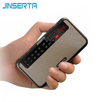 

JINSERTA FM Radio Portable TF Card Speaker Digital Multimedia Stereo MP3 Music Loudspeaker Flashlight for Outdoor Sports