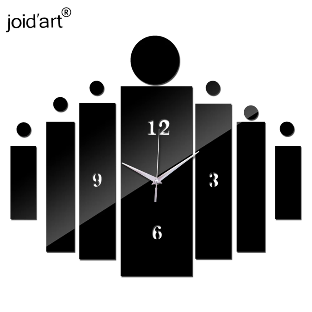 Акриловые настенные часы зеркальные Современные Кварцевые для гостиной и дома