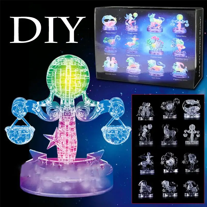 

3D Crystal Puzzle Jigsaw Twelve Constellations Intellectual Development