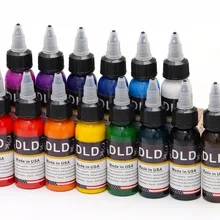 1 бутылочка 1 унций краска для татуажа набор краска для тела 30 мл 14 цветов Профессиональная Татуировка Перманентный цвет муравей цветные чернила