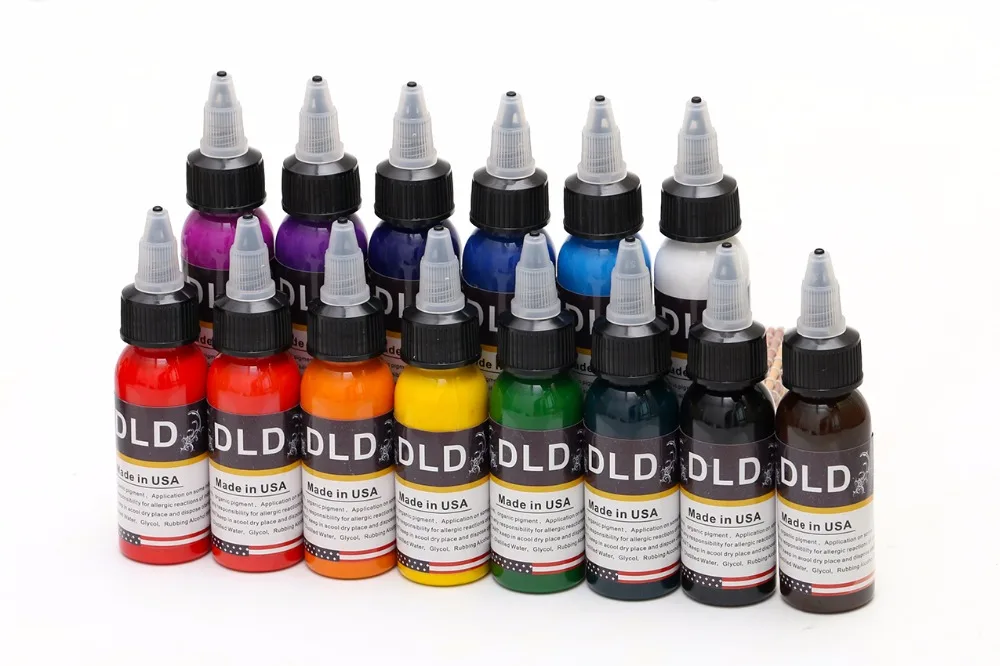 

1 Bottles 1oz Tattoo Paint Set Body Paint 30ml 14 Colors Professional Tattoo Permanent Colorant Color Ink
