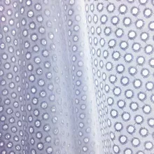 Белая хлопковая вуаль с петельками, кружевная ткань для летнего платья, швейцарская одежда, швейная блузка, юбка, пэчворк, маленькие отверстия, Tecido, ширина 130 см