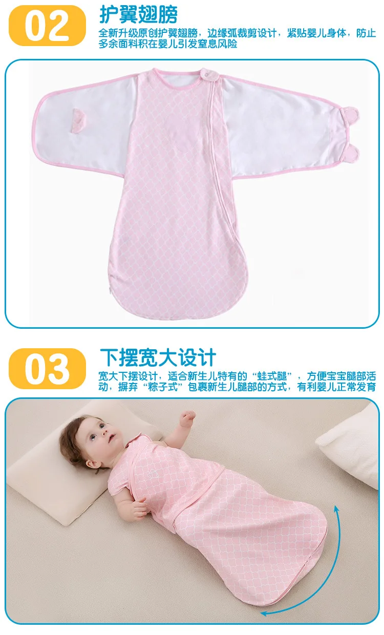 YWHUANSEN хлопок конверт для новорожденных Детские Пеленальный мешок Four Seasons кокон спальные мешки Trappelzak младенческой одеяло