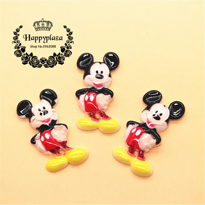 

10pcs Cute Resin Mouse Flatback Cabochon Character Miniature Art DIY Decorative Craft Scrapbooking,17*31mm