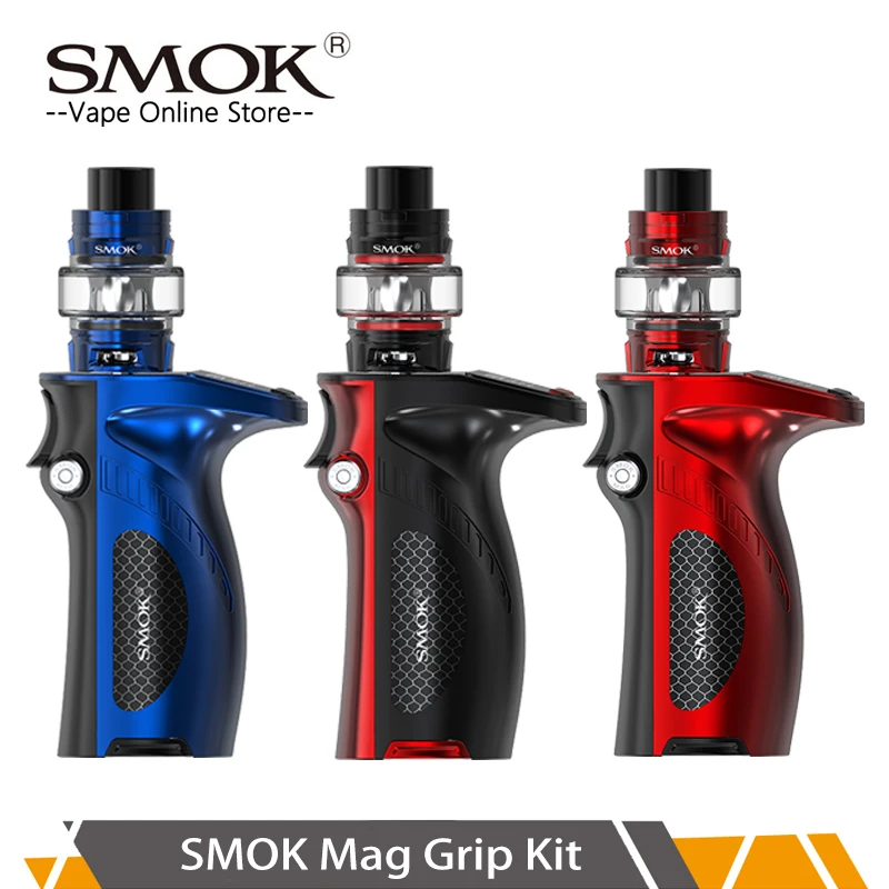 

Original SMOK Mag Grip kit 100W e-cigarette kit with TFV8 Baby V2 tank powered by single 21700/20700 battery vs smok mag kit