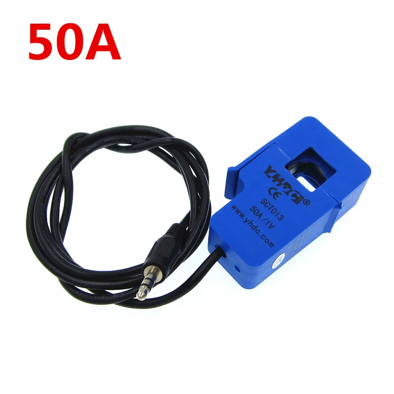 5 шт. SCT013 50A 100A SCT-013-000 неинвазивный переменного тока сенсор разделение Core трансформатор тока - Цвет: 50A
