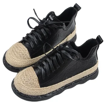 

Nice Literary Retro Women Boots Weaving Comfort Soft Bottom Short Boots Casual Japanese Martin Boots Classic Retro Bare Boots