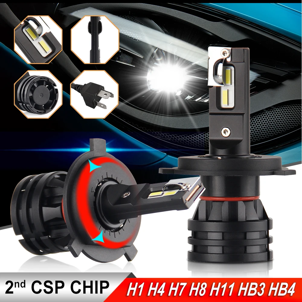 Comprar BraveWay 2019 nueva llegada 16000LM H4 faros LED para coches H1 H4 H7 H8 H9 H11 HB3 HB4 9005 bombillas LED Turbo para luces de coche 12V