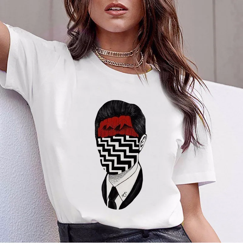 

2019 new women twin peaks t shirt summer harajuku top tee t- shirt oversize twin peaks shirt female high quality tshirt