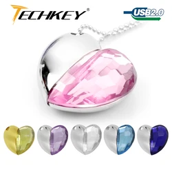 Clé Usb en forme de cœur, support à mémoire de 4gb 8GB 16GB 32GB 64GB, véritable capacité, cadeau d'amoureux 