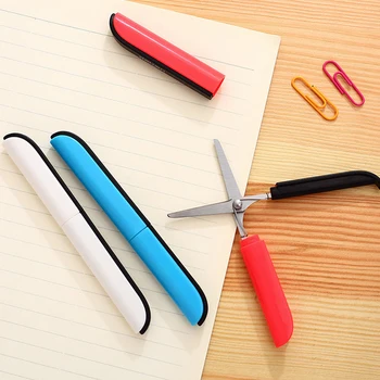 

Creative School Student Portable hand scissors Candy colors foldable scissors Gift 701