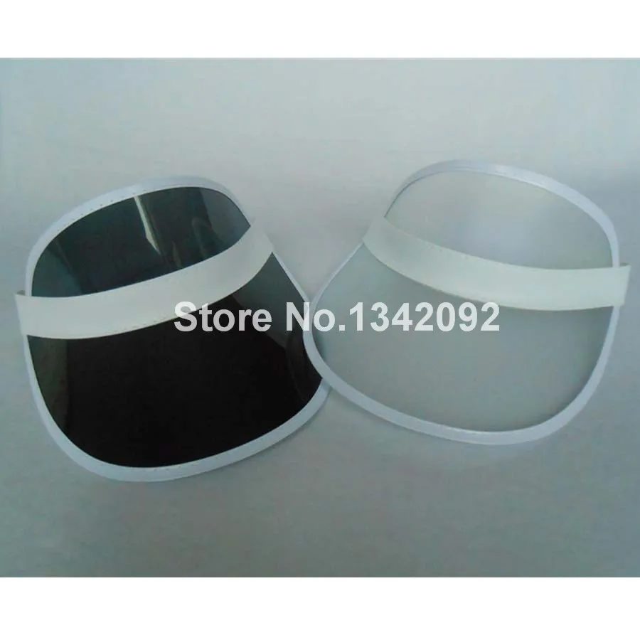 12pcs/lot White/Black/Clear Color Sun Visor Peak Cap Hat Rave Festival