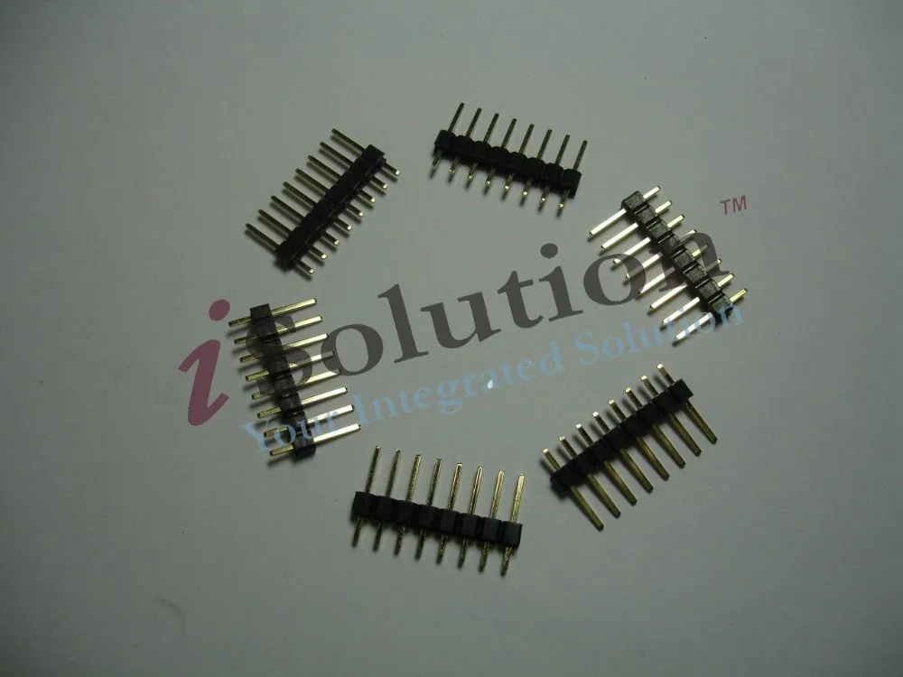 20pcs 8 Pin 1x8 Single Row Male 2.54 Breakable Pin Header Connector ...
