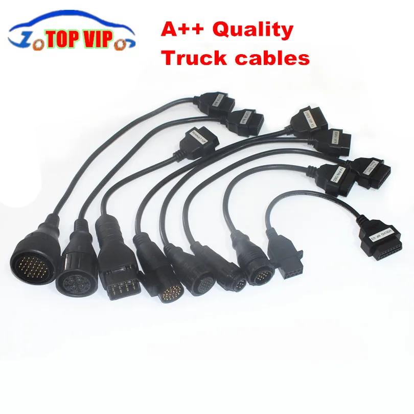 

High quality full set tcs truck cables FOR TCS PRO SCANNER truck cable for multidiag pro mvd fast shipping