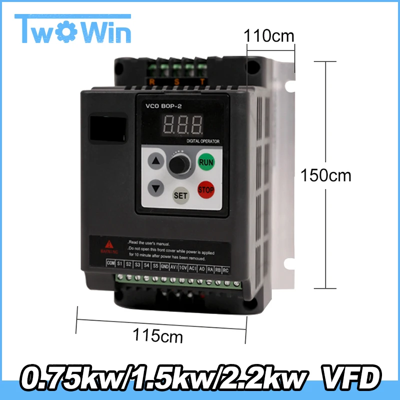 0.75kw/1.5kw/2.2kw VFD инвертор 1P вход 3P выход 220 В мини переменный преобразователь частоты для ЧПУ мотор шпинделя Высокое качество