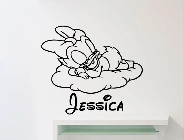New Arrival Daisy Duck Wallpaper Custom Baby Name Home Decor Room