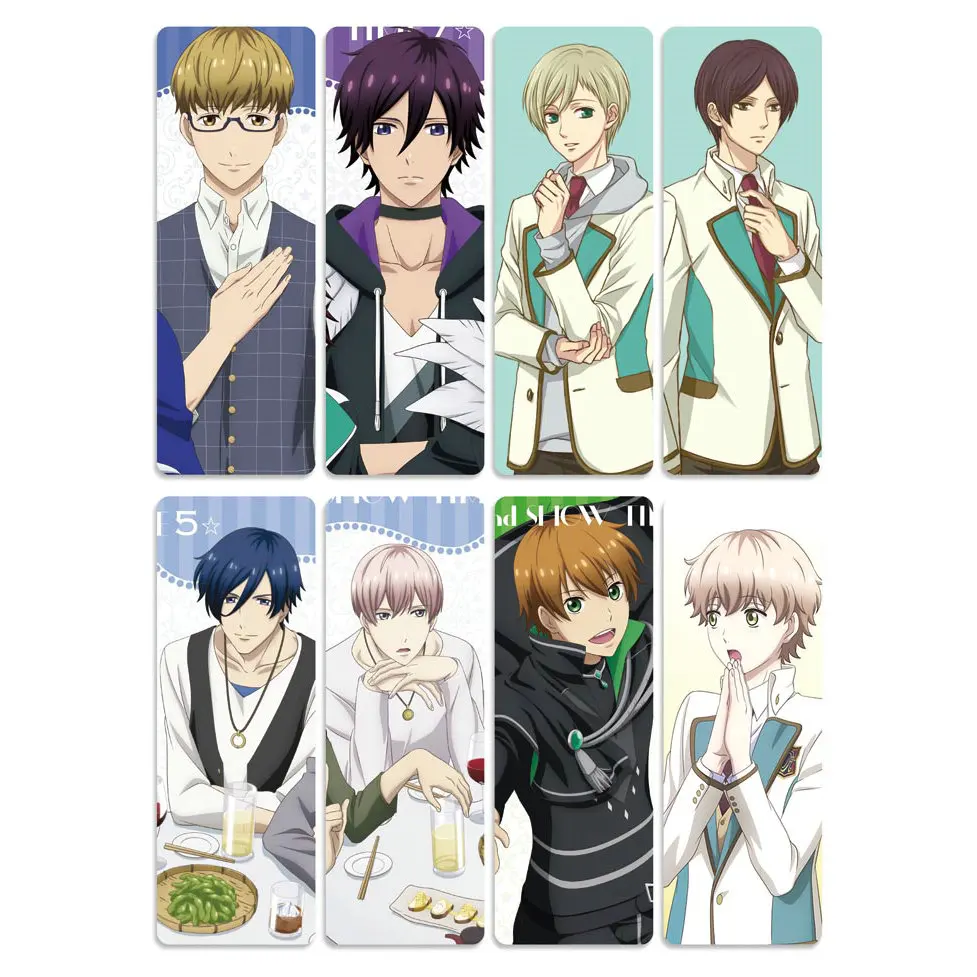 

8pcs High School Star Musical Anime Bookmarks Waterproof Transparent PVC Plastic Bookmark Beautiful Book Marks Gift