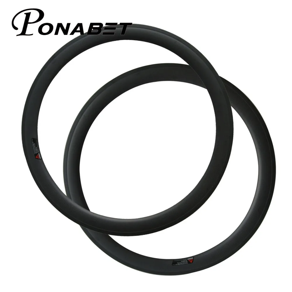 Cheap PONABET 23mm width 700C carbon rim 24mm/38mm/50mm/60mm/88mm clincher/tubular circles bike wheelset from China factory 3