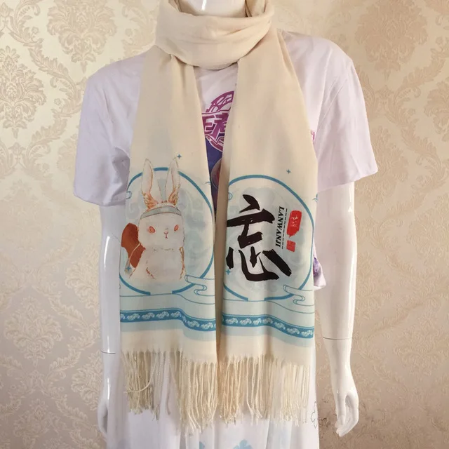 Grandmaster of Demonic Cultivation зимний теплый шарф из искусственного кашемира Wei Wuxian La Wangji Косплей Подарки