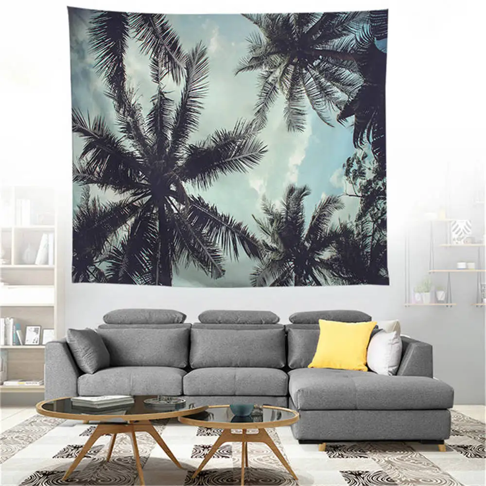 

ZEIMON Hawaii Styles Palm Tree Beach Sunset 3D Print Wall Hanging Tapestries Decorative Travel Blanket Wall Carpet Yoga Mats