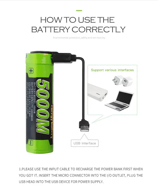 Batterie rechargeable 3.7v 500mah d'ion cylindrique du lithium 14500  exempte d'entretien