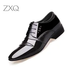 2017 Oxford Shoes For Men Office Shoes Patent Leather Business Dress Shoes Men Flats Zapatos Hombre