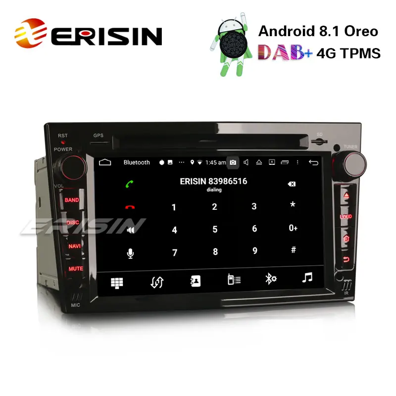 Clearance Erisin ES7660PB 7" Android 8.1 Car Stereo DAB+ GPS Wifi OBD for Opel Vauxhall Vivaro Astra Corsa Zafira 1