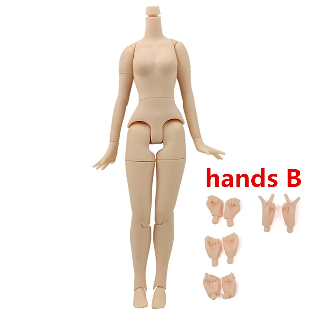 Блит Совместное тела нормальной кожи 8.5 дюймов для 12 дюймов Блит кукла подходит для изменения тела для Блит ледяной licca Кукла Совместное тела - Цвет: white skin with B