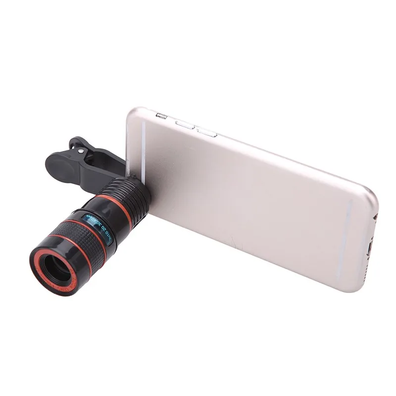 Универсальный телескоп BRSUANG для мобильного телефона, оптический зум-телескоп, 8X объектив для камеры iPhone, samsung, sony, Google, Xiaomi, 50 шт./партия