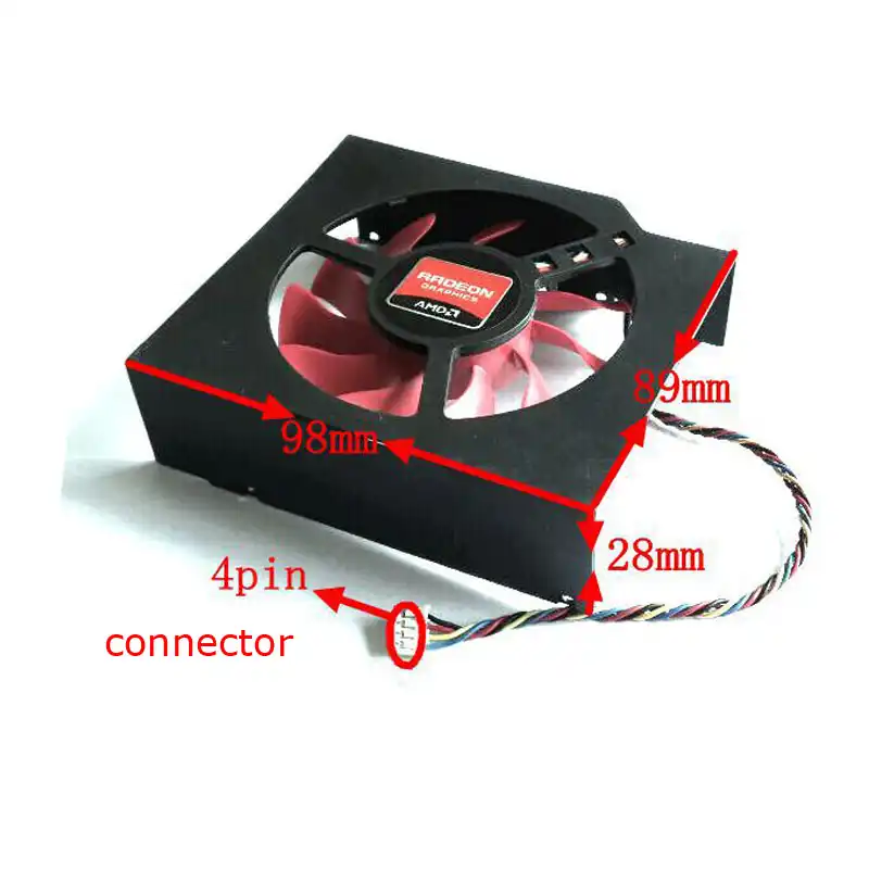 Darmowa Wysylka Fd8015u12s 98xx28mm 12v 0 5a Wentylator Dla Amd Radeon Hd 7870 Msi R7950 Chlodzenie Karty Graficznej 12v 0 5a Fan Graphic Card Coolingcard Cooling Aliexpress