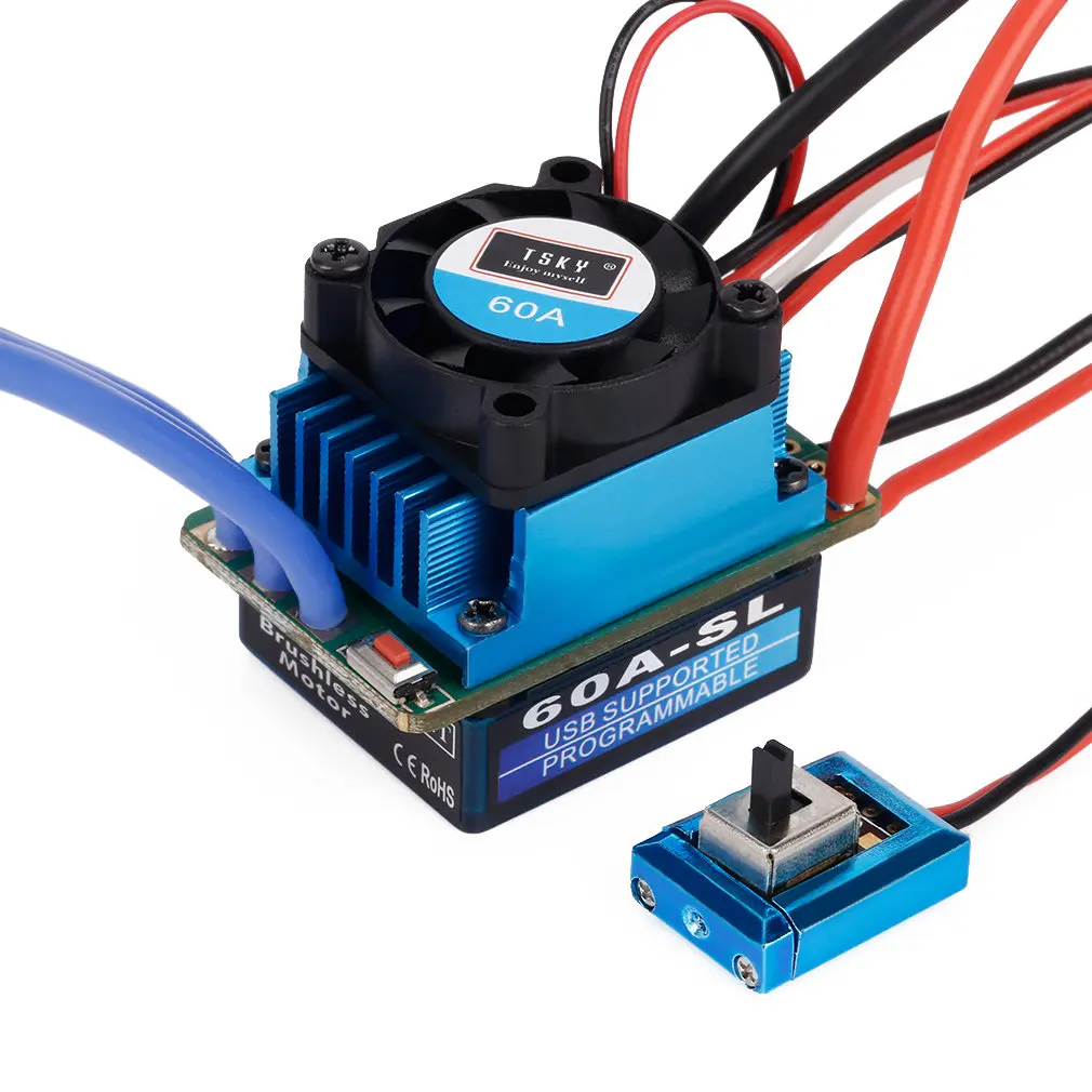Бесплатная доставка гоночный 60A ESC бесщеточный Электрический регулятор скорости