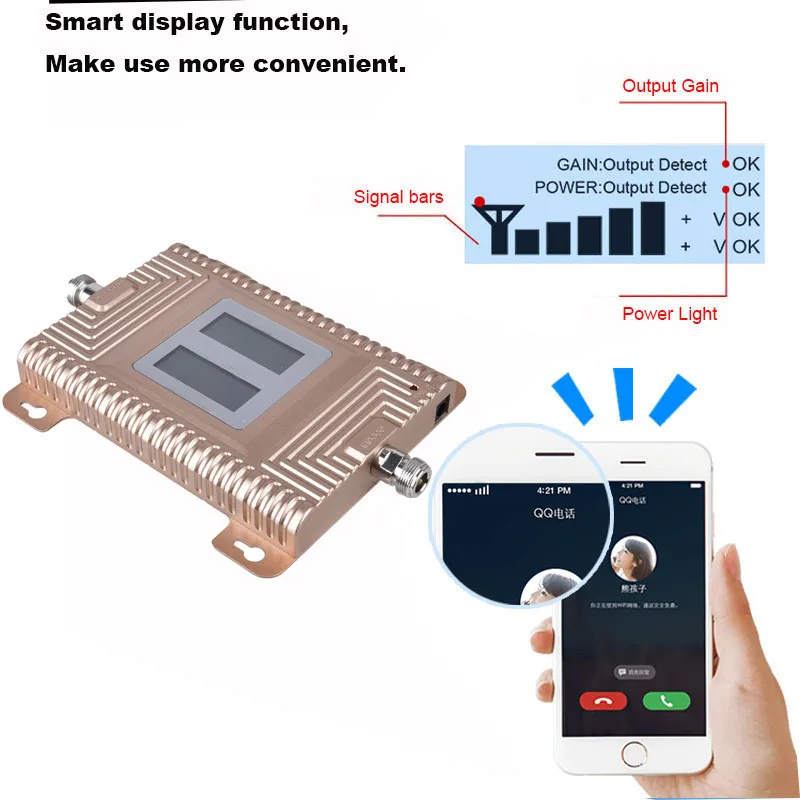 LCD Display GSM 900 4G LTE 1800 Repeater GSM 900 1800 mhz cellular Signal Booster 65dB Dual Band Amplifier Repetidor Celular (11)