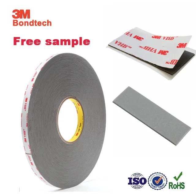 

3M 4941 VHB Double Sided Tape with 1.1mm thick, Gray,2inx1in (Pack of 2000)