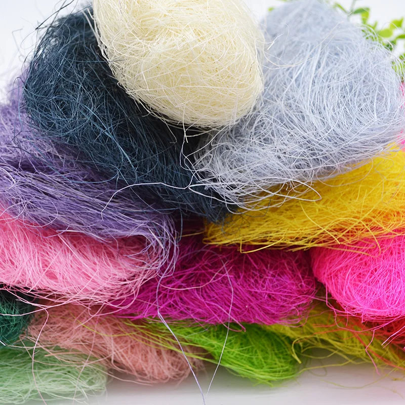 10g/bag Nature Sisal Rustic Nest Wedding Gift Box Filler DIY Flower Bouquet Package Filling Material Party Favors Decor Supplies