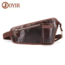 JOYIR New Men's Chest Bag Genuine Leather Men Waist Bag High Quality Fashion Male Messenger Bag Leather Waist Bag For Man joyir 6410 leather practical chest bag